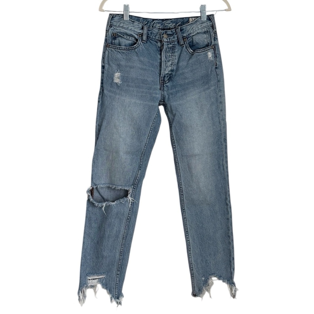We The Free Distressed Cropped Jeans